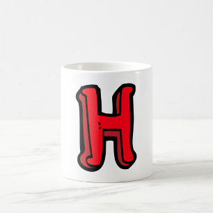 Mug Lettre rouge gras H Fun Alphabet