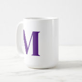 Mug Lettre royale violet personnalisée initiale person (Devant gauche)