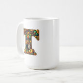 Mug Lettre style dinde de Thanksgiving (Devant gauche)