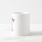 Mug Lettre T initiale décorative en blanc (Centre)