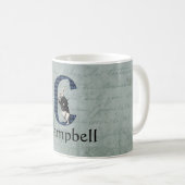 Mug LETTRE TAPIS BLANC WONderland C (Devant droit)