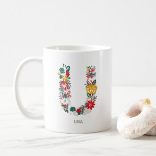 Mug Lettre U LETTRE FLEURIE Whimsical Monogramme I M