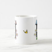 Mug Lettre U Monogramme Papillon Floral Initial    (Centre)