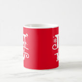 Mug Lettre U Noël Monogramme Nom initial Rouge (Centre)