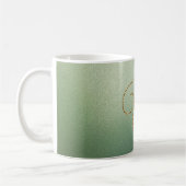 Mug Lettre U Pailletée Or Vert Olive (Gauche)