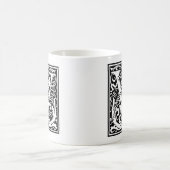 Mug Lettre V Monogramme médiéval Art Nouveau (Centre)