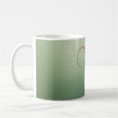 Mug Lettre V Pailletée Or Vert Olive (Gauche)