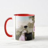 MUG LETTRE VALENTINE ROMANTIQUE, MONOGRAMME DE SCEAU D (Gauche)