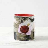 MUG LETTRE VALENTINE ROMANTIQUE, SCEAU DE CIRE ROUGE (Centre)