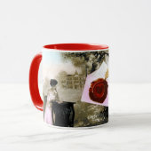 MUG LETTRE VALENTINE ROMANTIQUE, SCEAU DE CIRE ROUGE (Devant gauche)