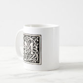 Mug LETTRE vintage M ART NOUVEAU (Devant gauche)