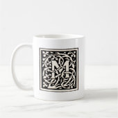 Mug LETTRE vintage M ART NOUVEAU (Gauche)