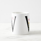 Mug Lettre W avec des fleurs (Centre)