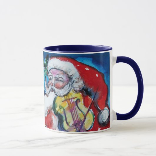 MUG LETTRE X DE NOËL / PÈRE NOËL AVEC MONOGRAM DE VIOL (Droite)