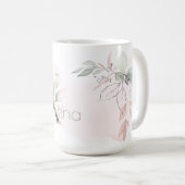 Mug Lettre X Rose rose rose pâle (Devant droit)