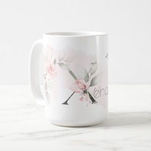 Mug Lettre X Rose rose rose pâle