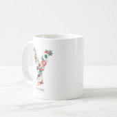 Mug Lettre Y | LETTRE FLEURIE Whimsical Monogramme I M (Devant gauche)