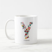 Mug Lettre Y | LETTRE FLEURIE Whimsical Monogramme I M (Gauche)