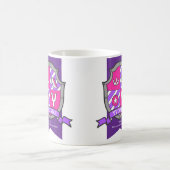 Mug Lettre Yvonne Y crest rose unicorne nom signifiant (Centre)