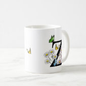 Mug Lettre Z Floral Papillon Monogramme initial (Devant droit)