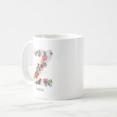 Mug Lettre Z | LETTRE FLEURIE Whimsical Monogramme I M (Devant gauche)