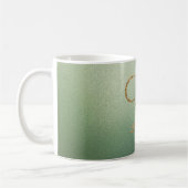 Mug Lettre Z Pailletée Or Vert Olive (Gauche)