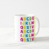 Mug Lettres Alphabet Colorées (Devant droit)