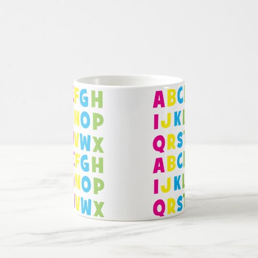Mug Lettres Alphabet Colorées (Centre)
