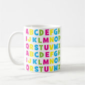 Mug Lettres Alphabet Colorées (Gauche)