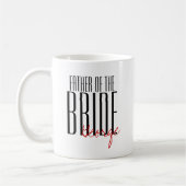 Mug Lettres audacieuses "Père de la mariée" Parti de m (Gauche)