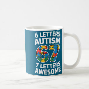 Mug Lettres Autisme Incroyable 67 Sensibilisation Grap