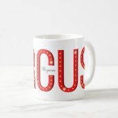 Mug Lettres carnavalesques de typographie de cirque pe (Devant droit)