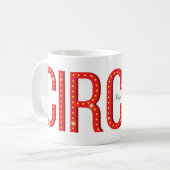 Mug Lettres carnavalesques de typographie de cirque pe (Devant gauche)