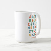 Mug Lettres de classe personnalisées ABC Alphabet mode (Devant droit)
