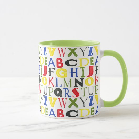 Mug Lettres de couleur vive de Megan Meagher (Droite)