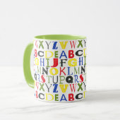 Mug Lettres de couleur vive de Megan Meagher (Devant gauche)