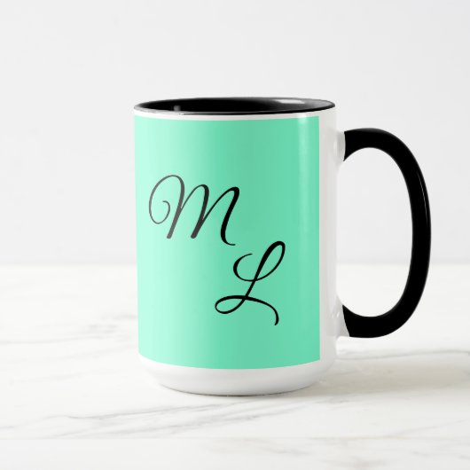 Mug Lettres de grâce sur un vert menthe (Droite)