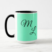 Mug Lettres de grâce sur un vert menthe (Gauche)
