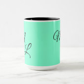 Mug Lettres de grâce sur un vert menthe (Centre)