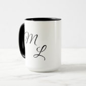 Mug Lettres de grâce sur une (Devant gauche)