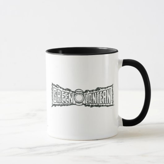 Mug Lettres de lanterne verte BW (Droite)