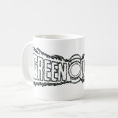 Mug Lettres de lanterne verte BW (Devant gauche)