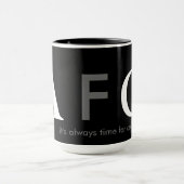 Mug lettres de nom des initiales en noir et blanc (Centre)