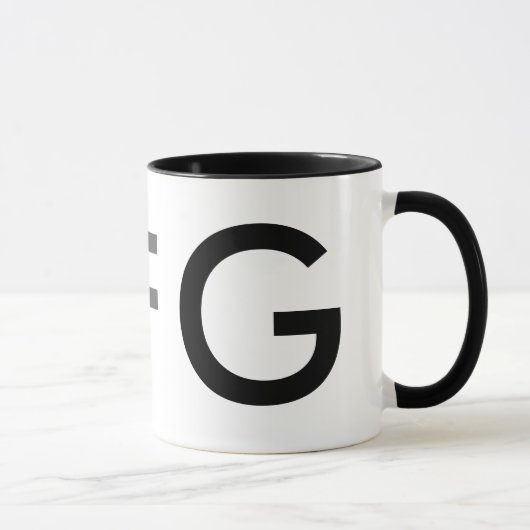 Mug lettres de nom monographique initiales (Droite)