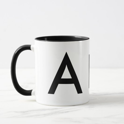 Mug lettres de nom monographique initiales (Gauche)