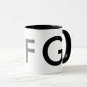 Mug lettres de nom monographique initiales (Devant droit)