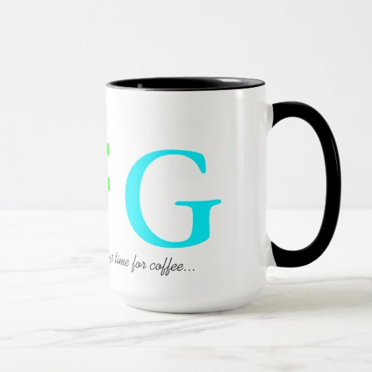 Mug lettres de nom néon initiales (Droite)