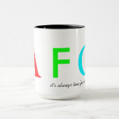 Mug lettres de nom néon initiales (Centre)