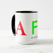 Mug lettres de nom néon initiales (Devant gauche)