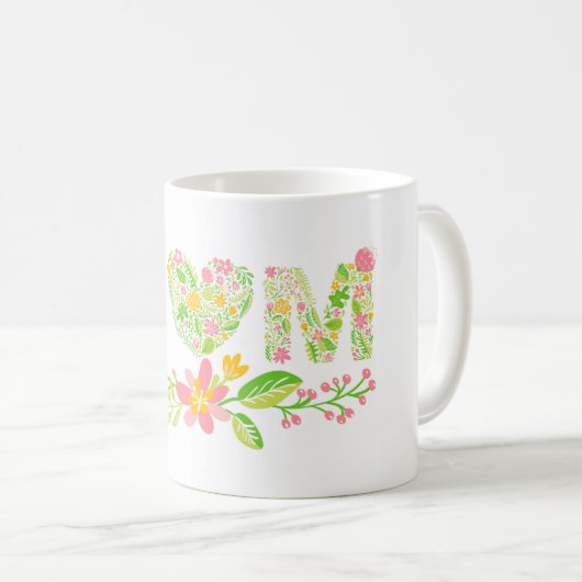 Mug Lettres florales (Devant droit)